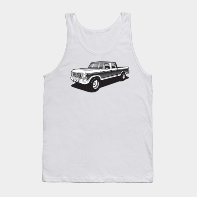 1979 Ford Pick up truck, crew cab shortbed Tank Top by RBDesigns